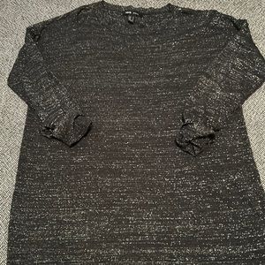 Black sparkly long sleeve shirt size S